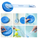 Dish Cleaning Brush Kitchen Dish Brush With Detergent Dispenser Suspension Design Dish Soap Refill Dishwashing Brush