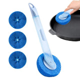 Dish Cleaning Brush Kitchen Dish Brush With Detergent Dispenser Suspension Design Dish Soap Refill Dishwashing Brush