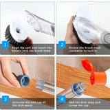 Dish Cleaning Brush, Soap Dispensing Dish Brush Set With 4 Replacement Heads And Storage Holder, Kitchen Scrub Brush Cleaning