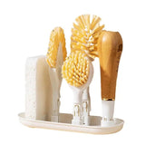 Dish Scrub Brush Dish Washing Scrubber With 3 Heads Cleaning Supplies With Soft Bristles For Pots Pans Corners Bottles Dishes