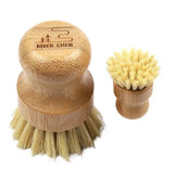 Dish Scrubber Brush Natural Scrub Brush For Household Cleaning Ergonomic Bamboo Dish Brush Pans And Vegetables Kitchen Brushes