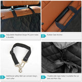 Dog Car Seat Cover Pet Travel Carrier Mattress Waterproof Dog Car Seat Protector With Middle Seat Armrest For Dogs
