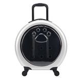 Dog Cat Trolley Suitcase Luggage with Wheels Carrying Transparent Suitcase Breathable Pet Cat Carrier Backpack Pet Stroller
