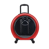 Dog Cat Trolley Suitcase Luggage with Wheels Carrying Transparent Suitcase Breathable Pet Cat Carrier Backpack Pet Stroller
