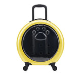 Dog Cat Trolley Suitcase Luggage with Wheels Carrying Transparent Suitcase Breathable Pet Cat Carrier Backpack Pet Stroller