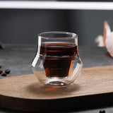Double Glass Coffee Mug Minimalistic Glass Double-Wall Drinking Mug Durable Insulated Wine Glass For Coffee Tea Whiskey