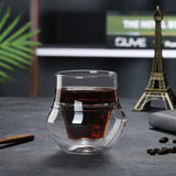 Double Glass Coffee Mug Minimalistic Glass Double-Wall Drinking Mug Durable Insulated Wine Glass For Coffee Tea Whiskey