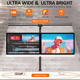 Double Head LED Clip Remote Control Desk Lamp Architect Table Lamp for Home Office Lighting 5 Color Modes and 5 Dimmable