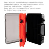 Double Layer Fishing Lure Boxes Bait Storage Box Fishing Tackle Box Plastic Waterproof Fly Fishing Tool Box Orange