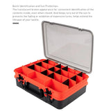 Double Layer Fishing Lure Boxes Bait Storage Box Fishing Tackle Box Plastic Waterproof Fly Fishing Tool Box Orange