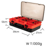 Double Layer Fishing Lure Boxes Bait Storage Box Fishing Tackle Box Plastic Waterproof Fly Fishing Tool Box Orange