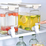 Drink Dispenser For Refrigerator Leakproof Portable Food Grade Transparent Drink Tank 3.9L Beverage Tank With Faucet For Dining