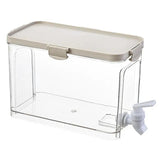 Drink Dispenser For Refrigerator Leakproof Portable Food Grade Transparent Drink Tank 3.9L Beverage Tank With Faucet For Dining