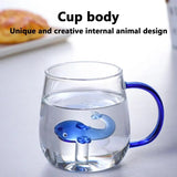 Drinking Glasses 3D Mug With Cute Animal Inside Transparent Space Saving Cute Animal Inside Cup For Coffee Beer Whiskey Water