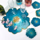 Dropping Glue Mold Flower Coaster Mold Set Crystal DIY Mirror Resin Petal Fruit Tray Silicone Mold