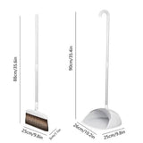 Dustpan with Long Handle Broom Dustpan Set for Home Cleaning Supplies for Fireplace Bedroom Hallway Kitchen Balcony Study Room