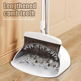 Dustpan with Long Handle Broom Dustpan Set for Home Cleaning Supplies for Fireplace Bedroom Hallway Kitchen Balcony Study Room