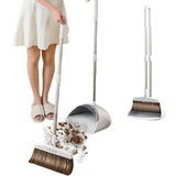 Dustpan with Long Handle Broom Dustpan Set for Home Cleaning Supplies for Fireplace Bedroom Hallway Kitchen Balcony Study Room