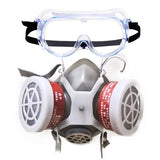 Dustproof Gas Mask Half Face Mask Safety Organic Chemical Filters with PC Goggles PM2.5 Breathing