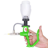 E Style 5ml/2ml/1ml Automatic Animal Continuous Metal Syringe Veterinary Equipment With Bottle Vaccination Double vaccine bottle