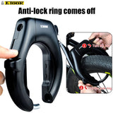 ETOOK Steel Pipe Lock Portable Hardware Road Bike Lock High Safety and Durable Mountain Bike Lock Closed Bicycle Lock