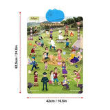 Educational Toys Alphabet Poster Interactive Educational Poster Toy Chart Kindergarten Learning Poster Interactive Chart For 3-4
