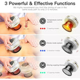 Electric Cupping Set Heat Vibrate Cupping Therapy 3 in 1 Cellulite Rechargeable Smart Vacuum Cupping Therapy Massager Machine