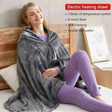 Electric Heating Outer Shawl Blanket Two-Sided Coral Fleece Warm Body Shawl Cloak USB Heating Blanket Cold-Proof Warm Blanke