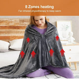 Electric Heating Outer Shawl Blanket Two-Sided Coral Fleece Warm Body Shawl Cloak USB Heating Blanket Cold-Proof Warm Blanke
