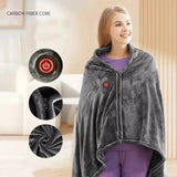 Electric Heating Outer Shawl Blanket Two-Sided Coral Fleece Warm Body Shawl Cloak USB Heating Blanket Cold-Proof Warm Blanke