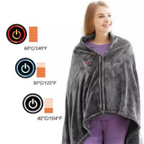 Electric Heating Outer Shawl Blanket Two-Sided Coral Fleece Warm Body Shawl Cloak USB Heating Blanket Cold-Proof Warm Blanke