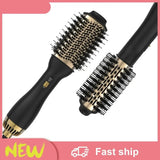 Elegant Black Gold Hair Blow Dryer Brush and Volumizer& One-Step Hot Air Brush 2.0 for Drying&Straightening,&Volumizing
