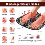 Eletric Heated EMS Foot Massage Machine Tens Fisioterapia Feet Blood Circulation 8 Modes 9-level Microcurrent Muscle Stimulation