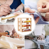 Embroidery Thread Rack Folding Natural Thickened Braiding Rack Spool Stand Thread Holders Hold Up To 69 Spools Storage For