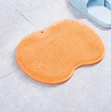 Exfoliating Shower Massage Scraper Bathroom Non-slip Bath Mat Back Massage Brush Silicone Foot Wash Body Cleaning Bathing Tool