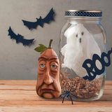 Expressive Pumpkins Halloween Pumpkin Figurines Resin Decoration Expressive 3D Pumpkin Resin Decor For Halloween Thanksgiving