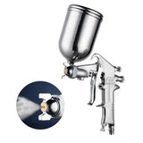 F-75 Spray Gun 1.5mm Nozzle with Cup Silver Handle Adjustable Color Spray Gun for Automotive Furniture Parts Painting