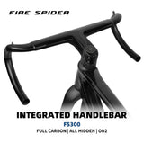 FIRE SIPDER T1000 Carbon Fiber Road Handlebar Ultralight Racing Bike Drop Bent Bar Internal Wiring Road Bike Integrated Handle