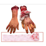 Fake Severed Hand Thrilling Severed Human Arm Realistic Gauze Horror Party Supplies For Halloween Parties Vampire Makeup Costume