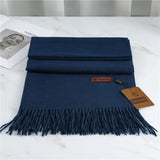 Fashion Solid Winter Cashmere Blanket Scarf Thick Warm Simple Pashmina Shawl Wraps Bufanda With Tassel Travel Poncho Echarpe