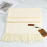 Fashion Solid Winter Cashmere Blanket Scarf Thick Warm Simple Pashmina Shawl Wraps Bufanda With Tassel Travel Poncho Echarpe