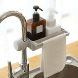 Faucet Sponge Holder Kitchen Sponge Holder Hollow Design Faucet Storage Rack Sponge Holder For Sink Drain Storage Space-Saving