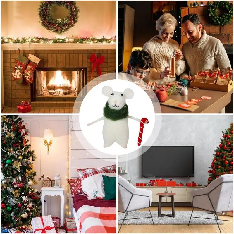 Felt Mouse Decoration Cute Halloween Felt Mouse Home Decor For Home Apartment Dormitory Hotel Offices For Women Men Teens