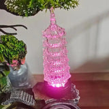 Fish Tank Landscape LED Lights Pagoda Shape Aquarium Light Aquarium Decorations Glow In The Dark Reusable Colorful Underwater