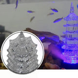 Fish Tank Landscape LED Lights Pagoda Shape Aquarium Light Aquarium Decorations Glow In The Dark Reusable Colorful Underwater