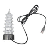 Fish Tank Landscape LED Lights Pagoda Shape Aquarium Light Aquarium Decorations Glow In The Dark Reusable Colorful Underwater