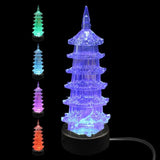 Fish Tank Landscape LED Lights Pagoda Shape Aquarium Light Aquarium Decorations Glow In The Dark Reusable Colorful Underwater
