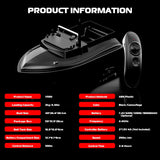 Fishing Bait Boat 500m Remote Control Bait Boat Dual Motor Fish Finder 2KG Loading Support Automatic Cruise/Route Correction