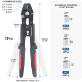 Fishing Crimping Tool Maximum 2.2 MM Cable Crimping Aluminum Tube Double Barrel Ferrule Ring Sleeve