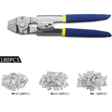 Fishing Crimping Tool Maximum 2.2 MM Cable Crimping Aluminum Tube Double Barrel Ferrule Ring Sleeve